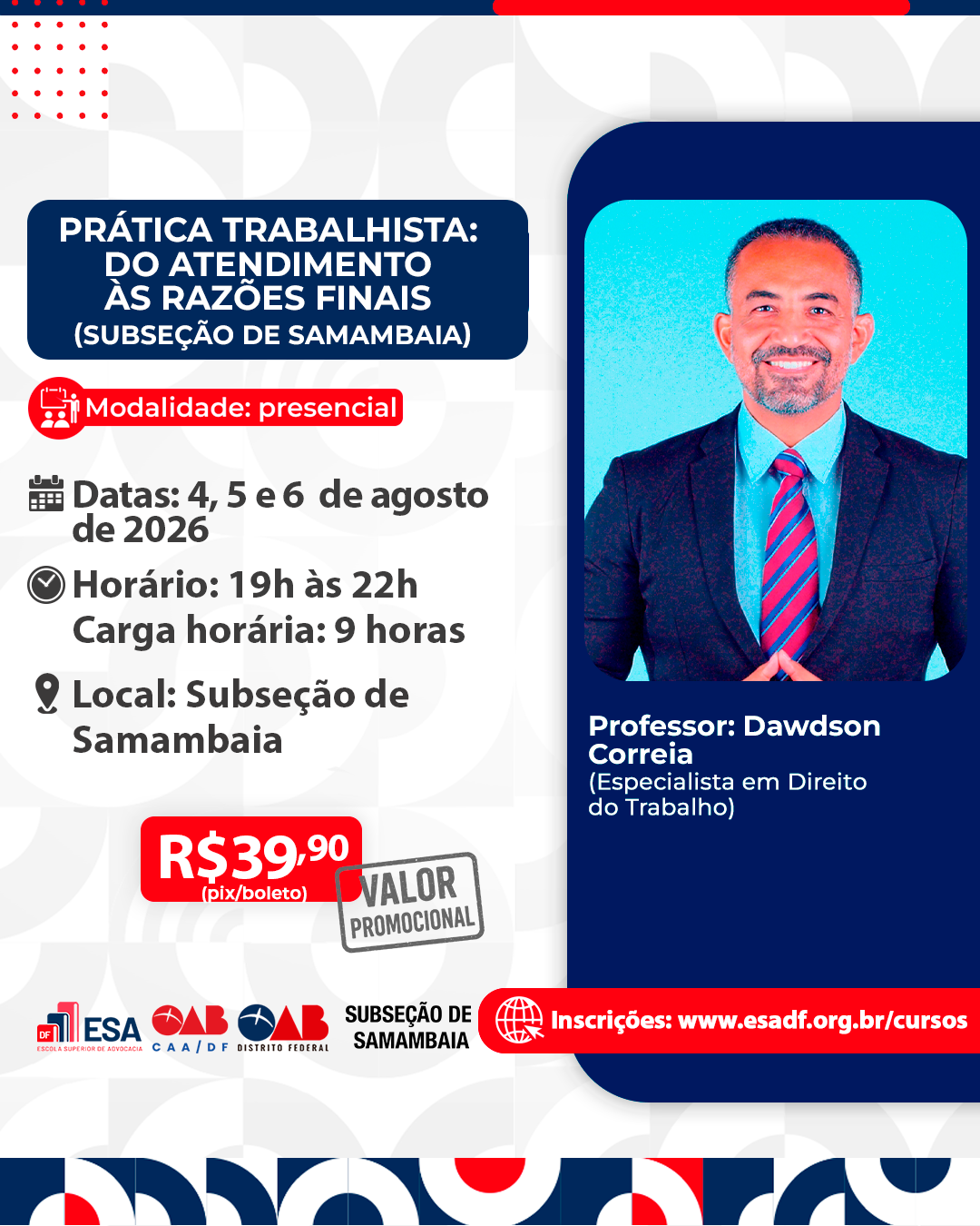 Prática Trabalhista: do Atendimento às Razões Finais - Subseção de Samambaia - ID 1000