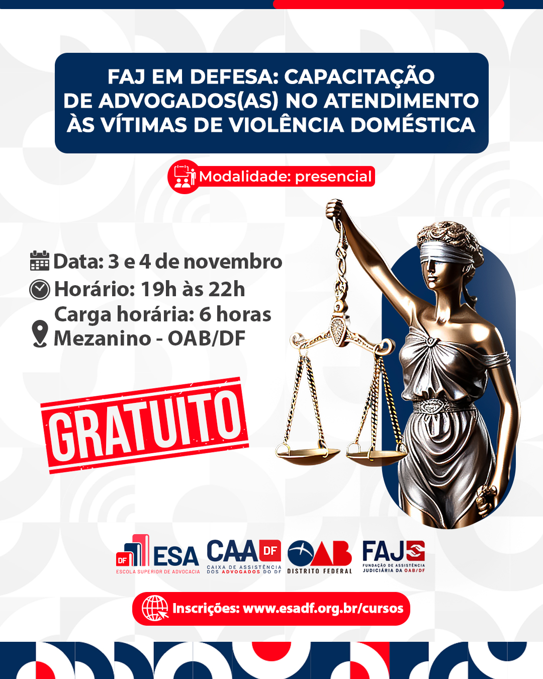 FAJ em Defesa: Capacitação de Advogados(as) no Atendimento às Vítimas de Violência Doméstica - ID 917