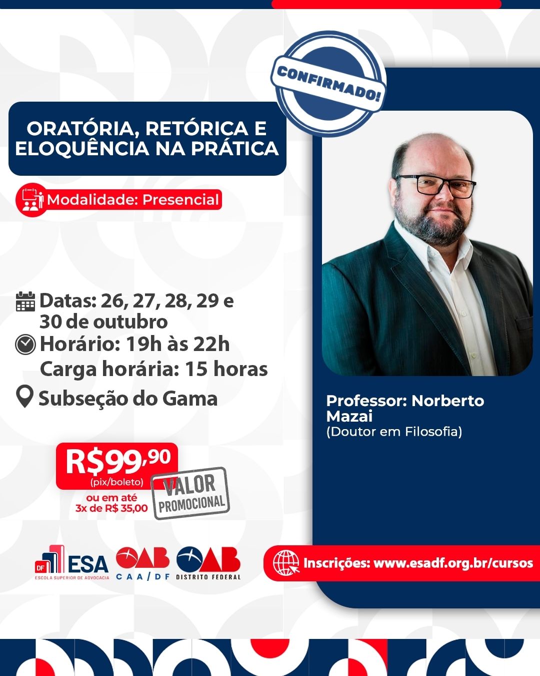 Oratória, Retórica e Eloquência na Prática - Subseção do Gama - ID 1043