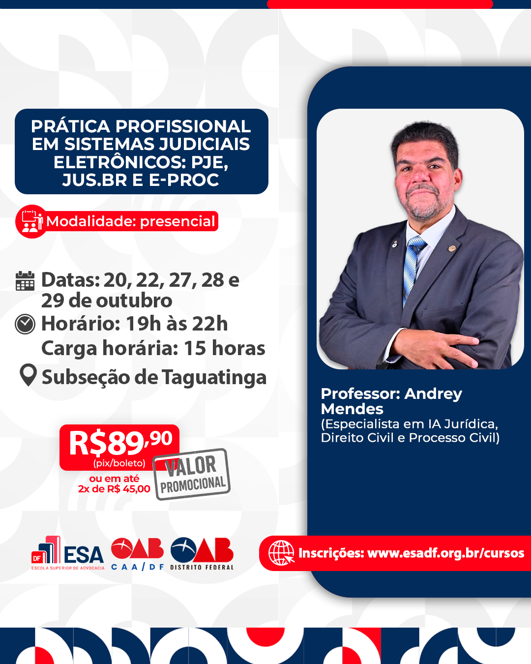  Prática Profissional em Sistemas Judiciais Eletrônicos: PJe, Jus.br e e-Proc Subseção de Taguatinga - ID 1048